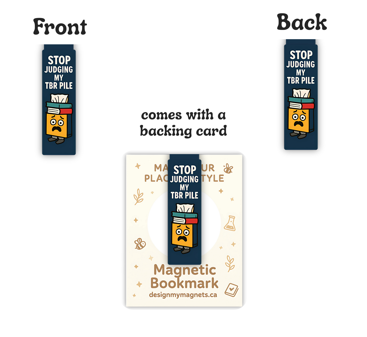 'TBR Pile' (Blue) Magnetic Bookmark | Book Club Accessories