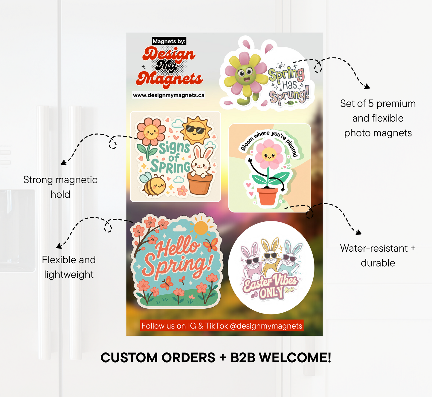 Spring Has Sprung – Floral & Easter Magnet Pack