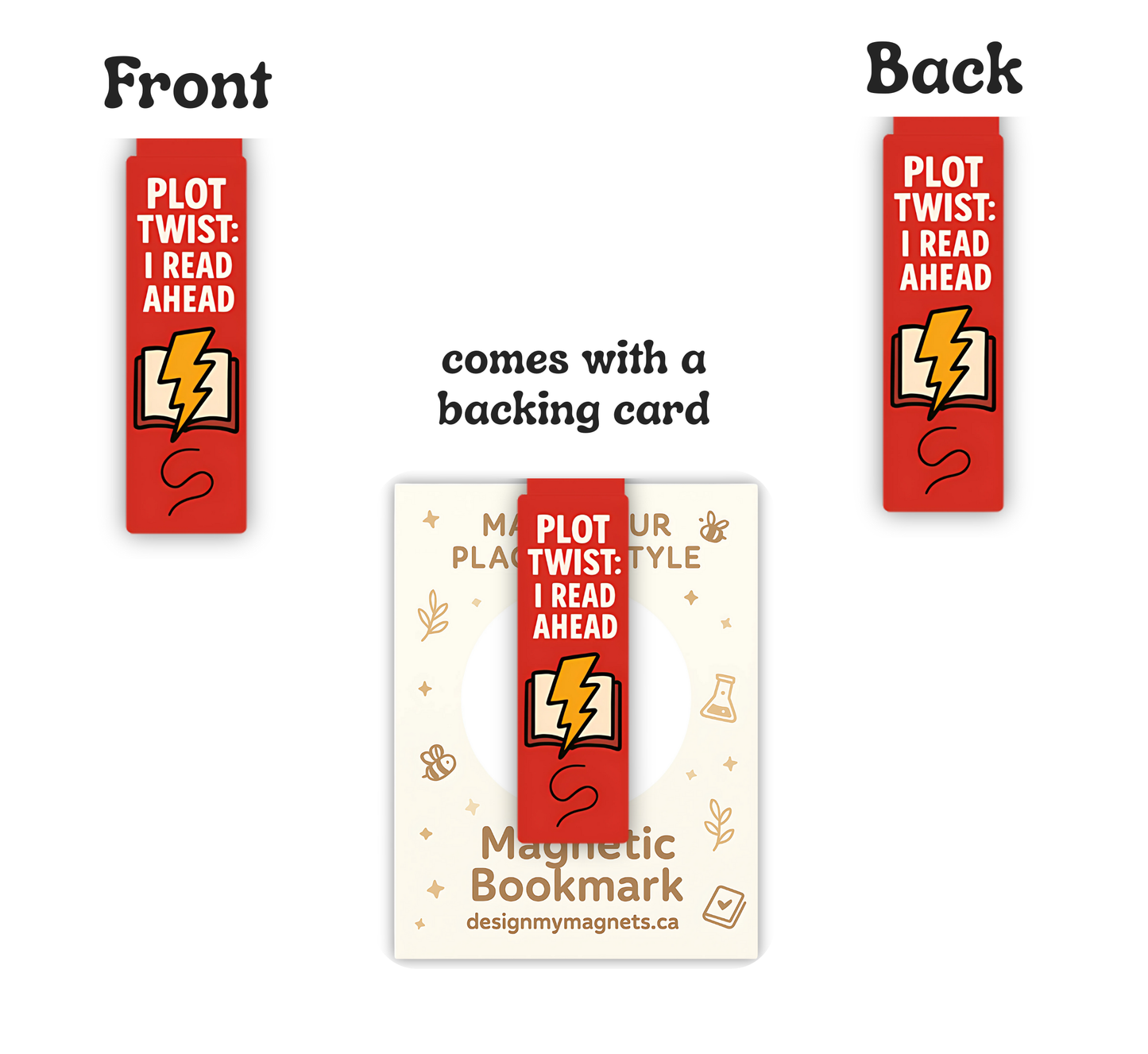 'Plot Twist' Magnetic Bookmark | Funny Gift for Book Lovers