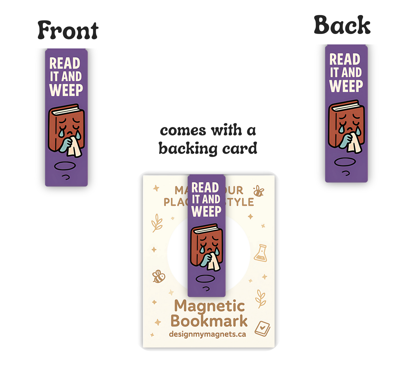 'Read & Weep' Magnetic Bookmark | Emotional Magnetic Bookmark