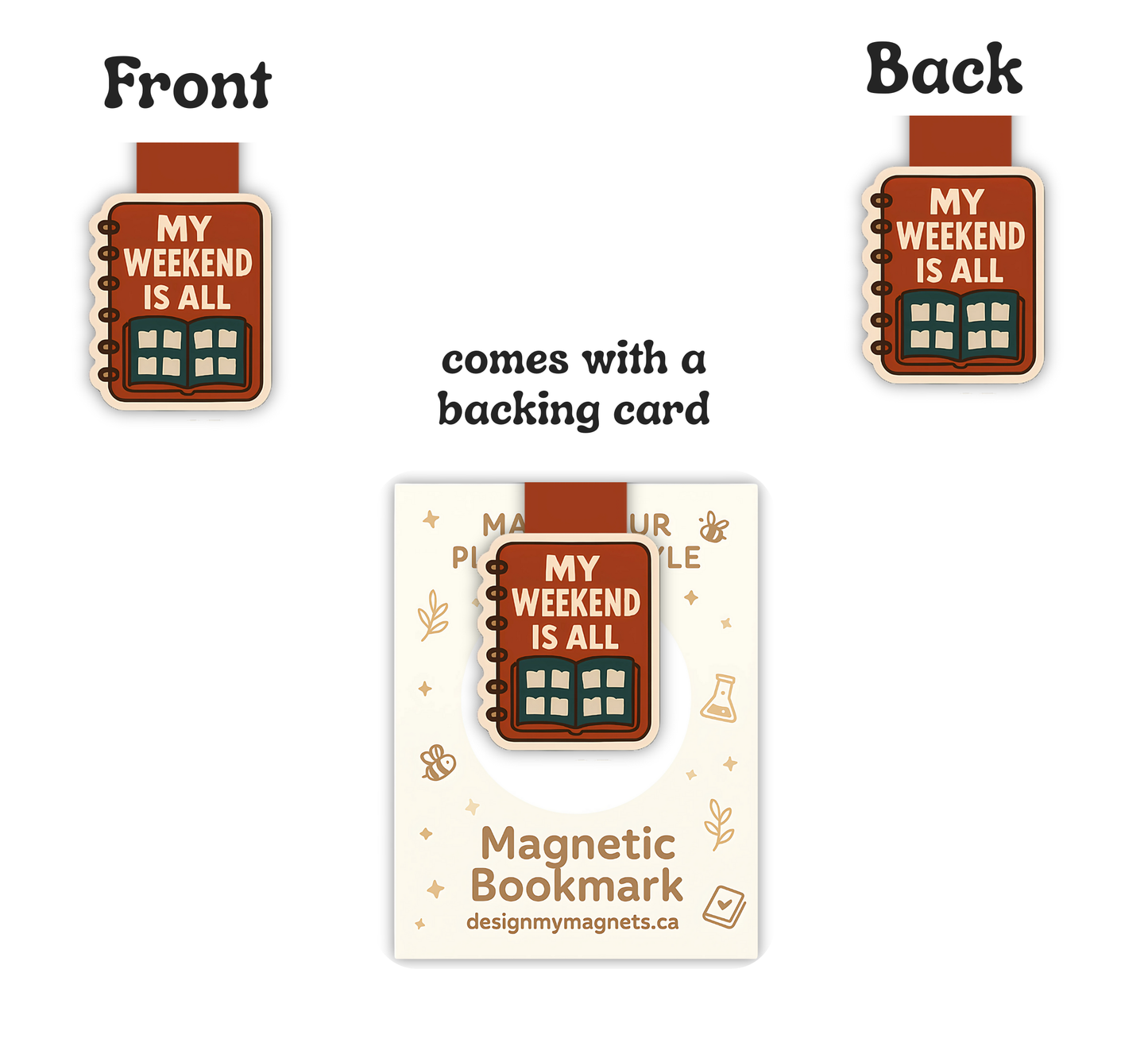 'Weekend Booked' Magnetic Bookmark | Magnetic Bookmark – Funny Gift for Readers