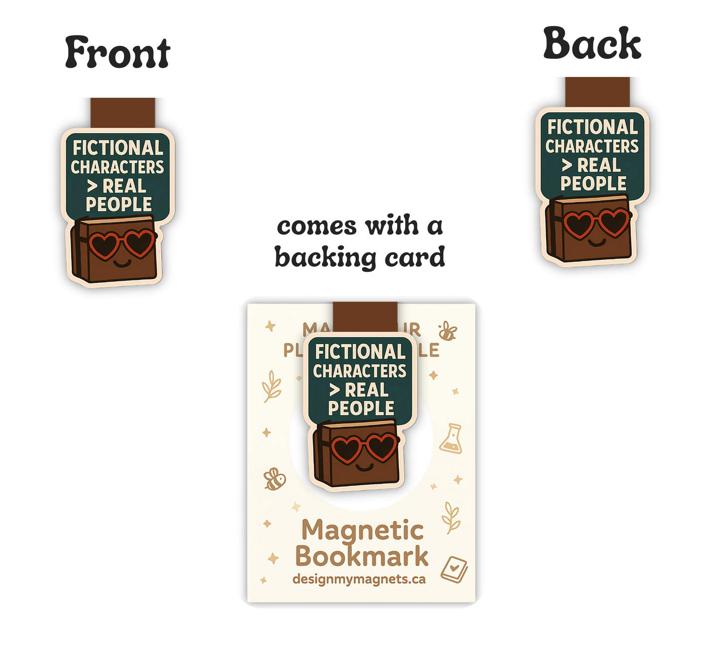 'Fictional Characters > Real People' Magnetic Bookmark