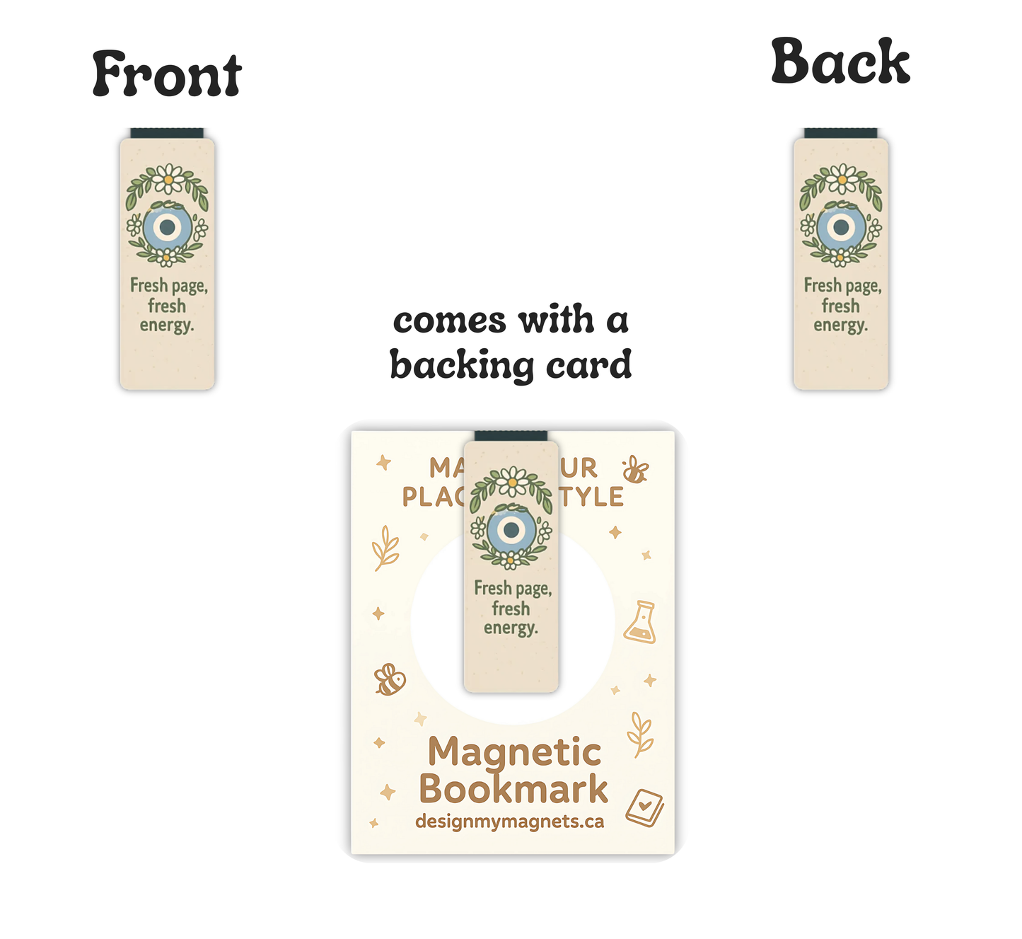 Fresh Energy Evil Eye Bookmark | Plant Lover Magnetic Bookmark