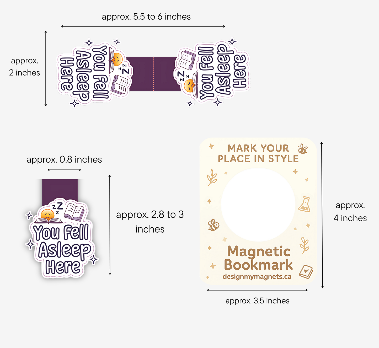 'Fell Asleep Here' Magnetic Bookmark | Relatable Bookmark