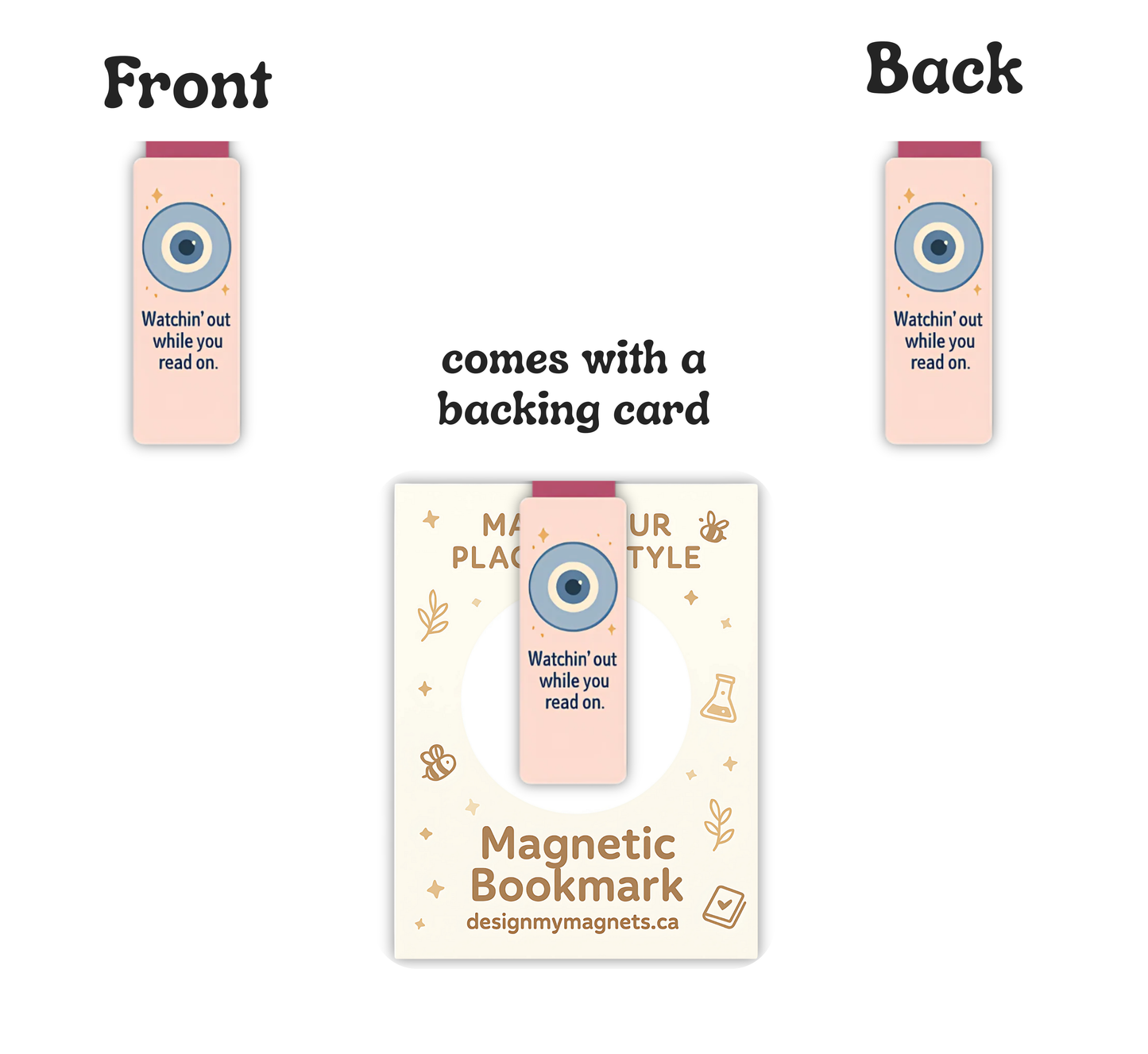 'Watchin' Out' Protective Evil Eye Magnetic Bookmark | Gift for Book Lovers