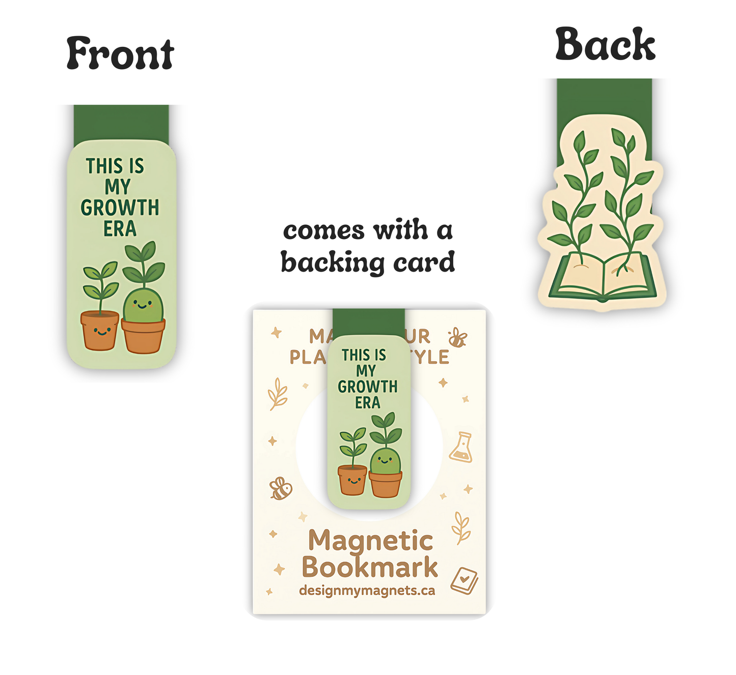 'Growth Era' Magnetic Bookmark | Cute Plant Bookmarks