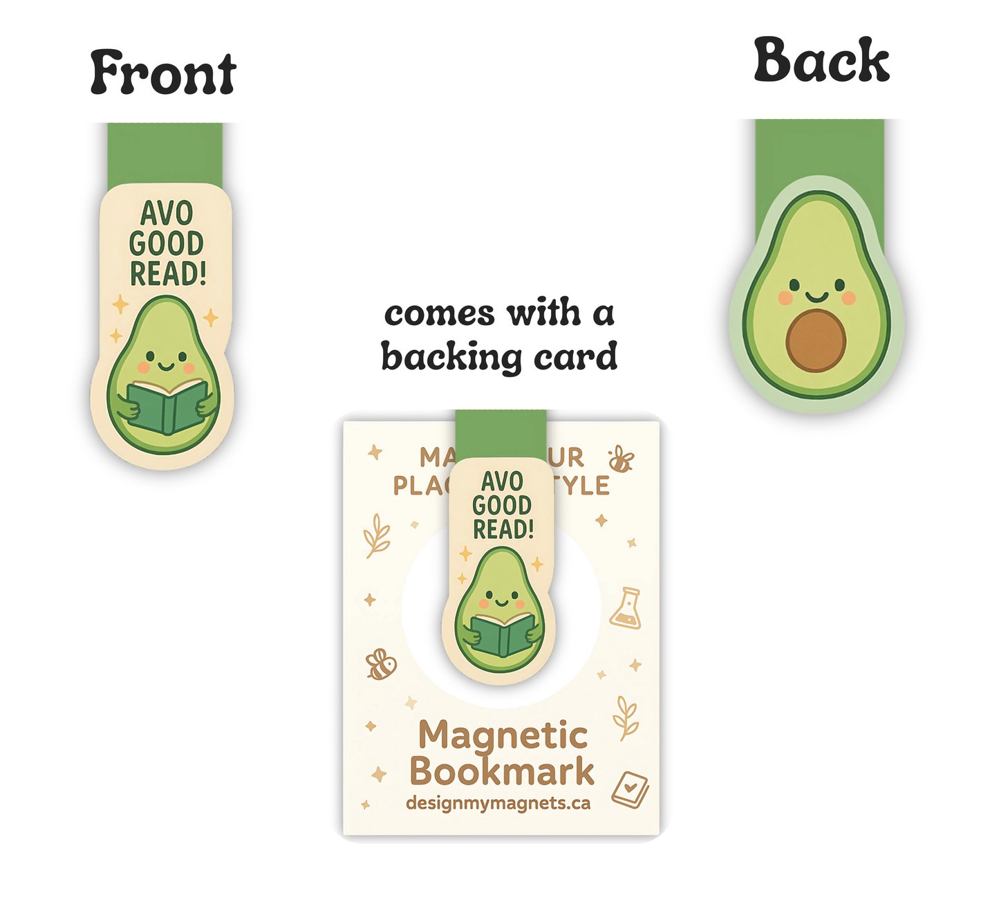 Avo Good Read! Magnetic Bookmark | Funny Avocado Book Accessory