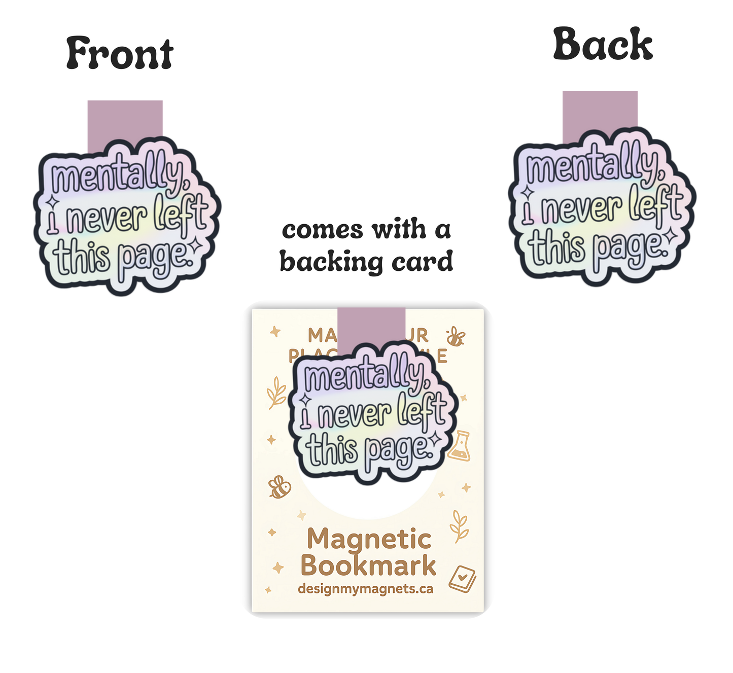 'Mentally Never Left' Magnetic Bookmark