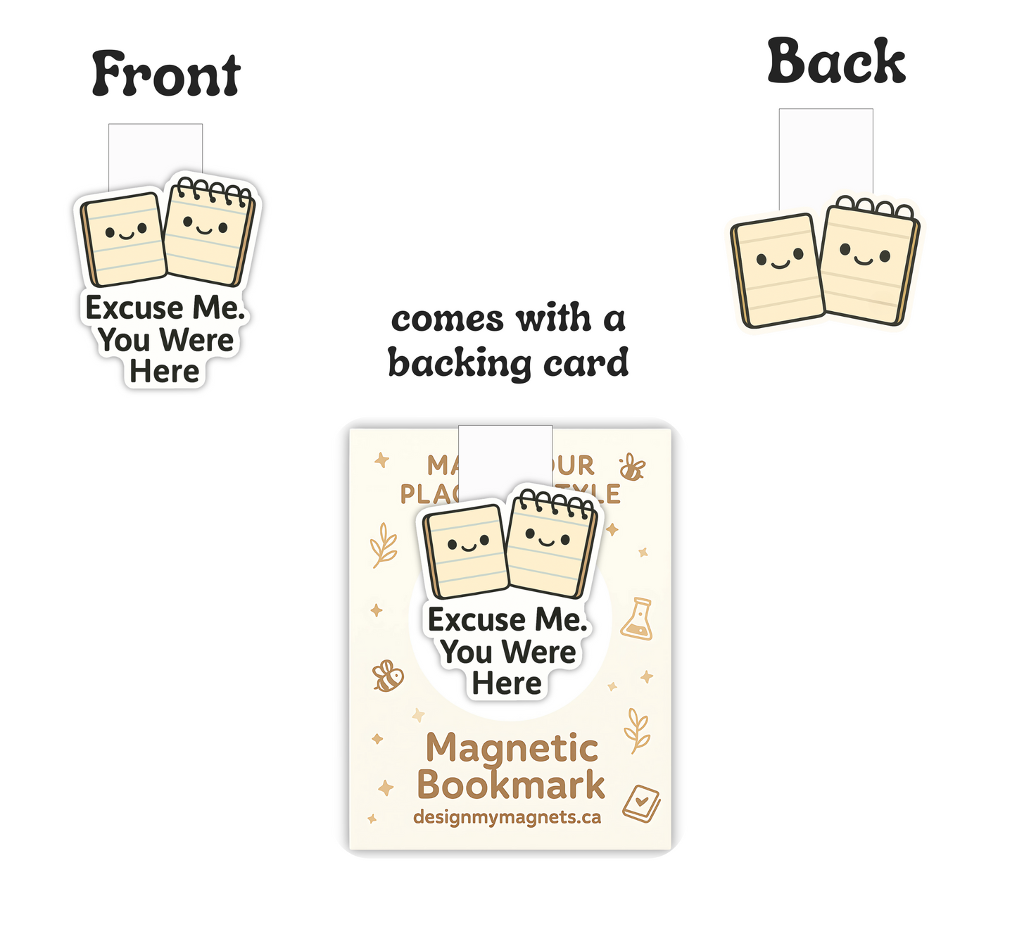 Funny Notepad Magnetic Bookmark – “Excuse Me, You Were Here” | Cute Gift for Readers