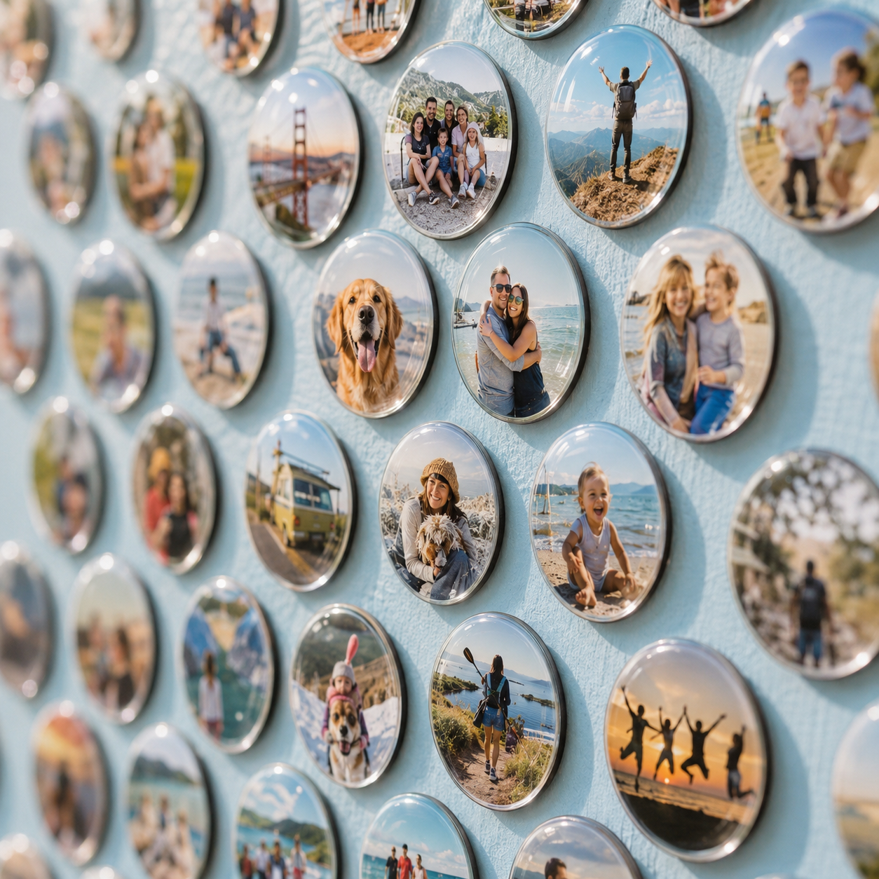 Custom Glass Photo Magnets | Glass Cabochon Fridge Magnets