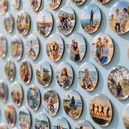 Custom Glass Photo Magnets | Glass Cabochon Fridge Magnets