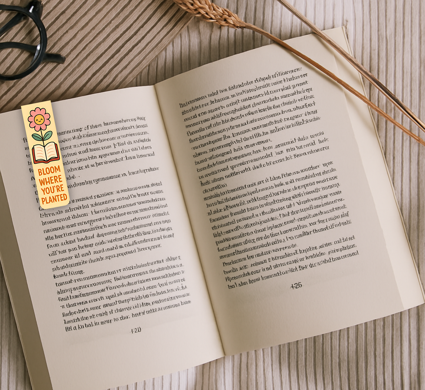 'Bloom Where You’re Planted' Magnetic Bookmark | Flower Bookmark