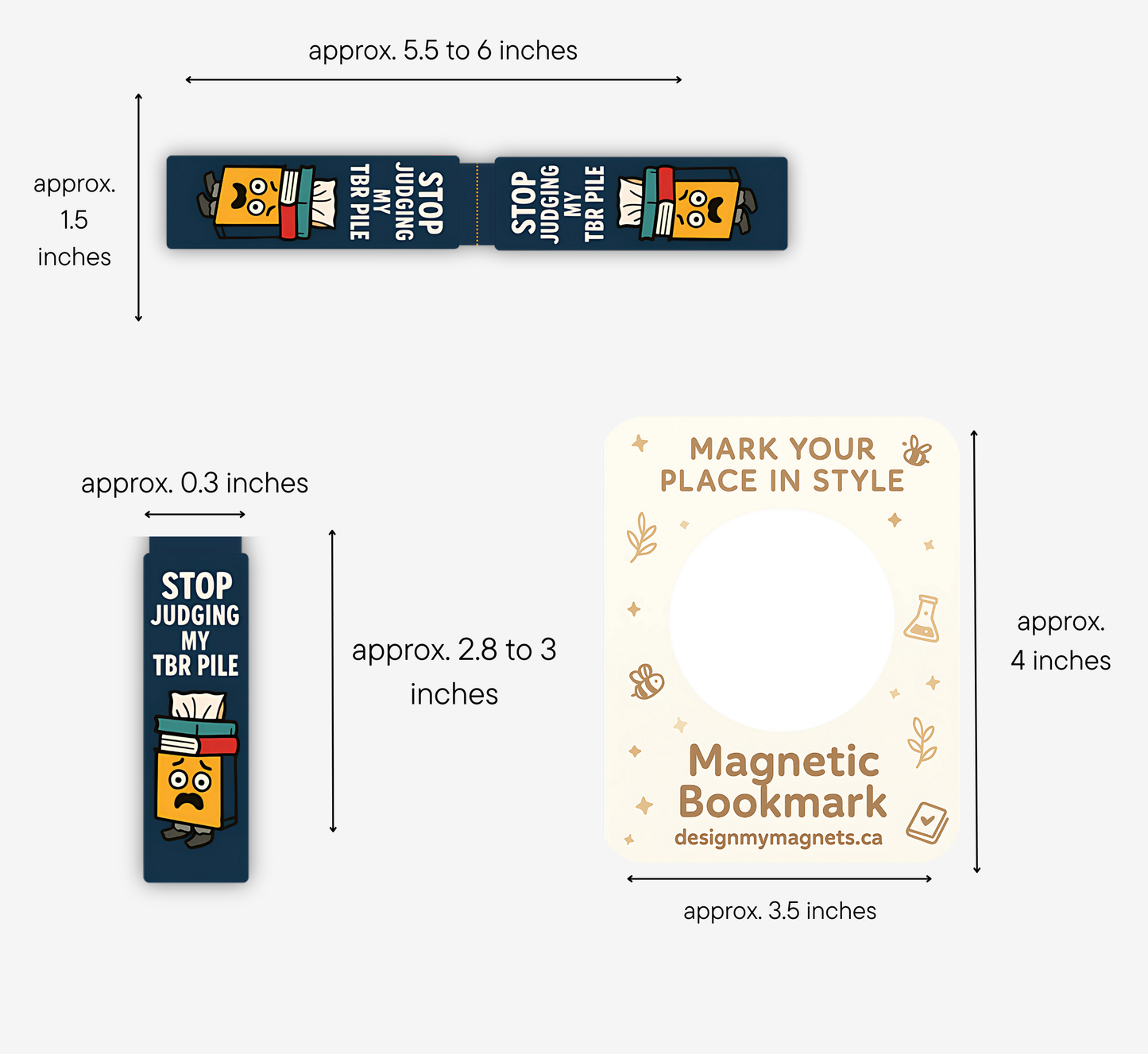 'TBR Pile' (Blue) Magnetic Bookmark | Book Club Accessories