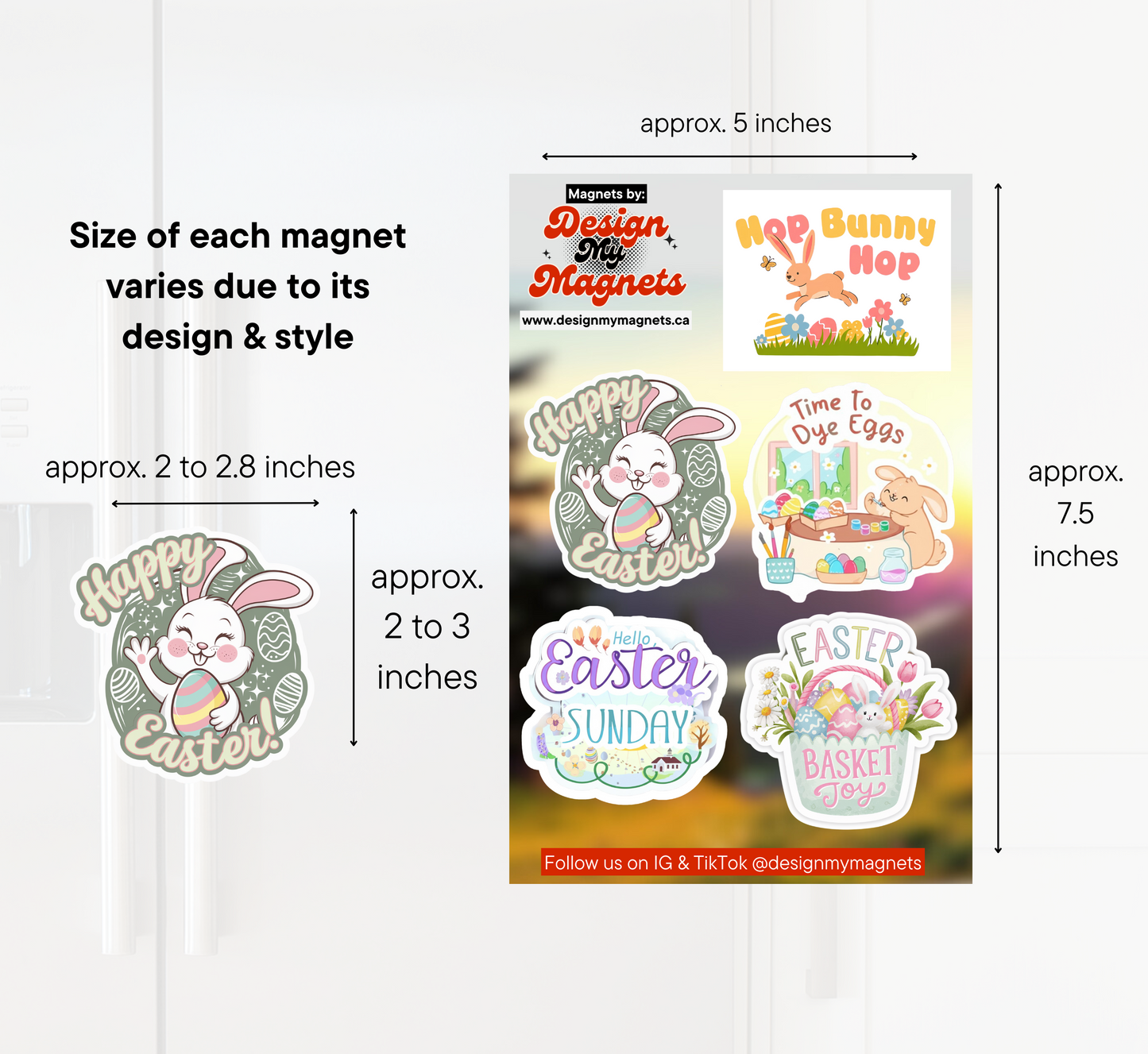 Hop Bunny Hop – Cute Easter Magnet Pack