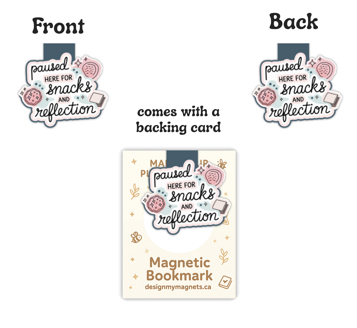 'Paused & Reflection' Magnetic Bookmark