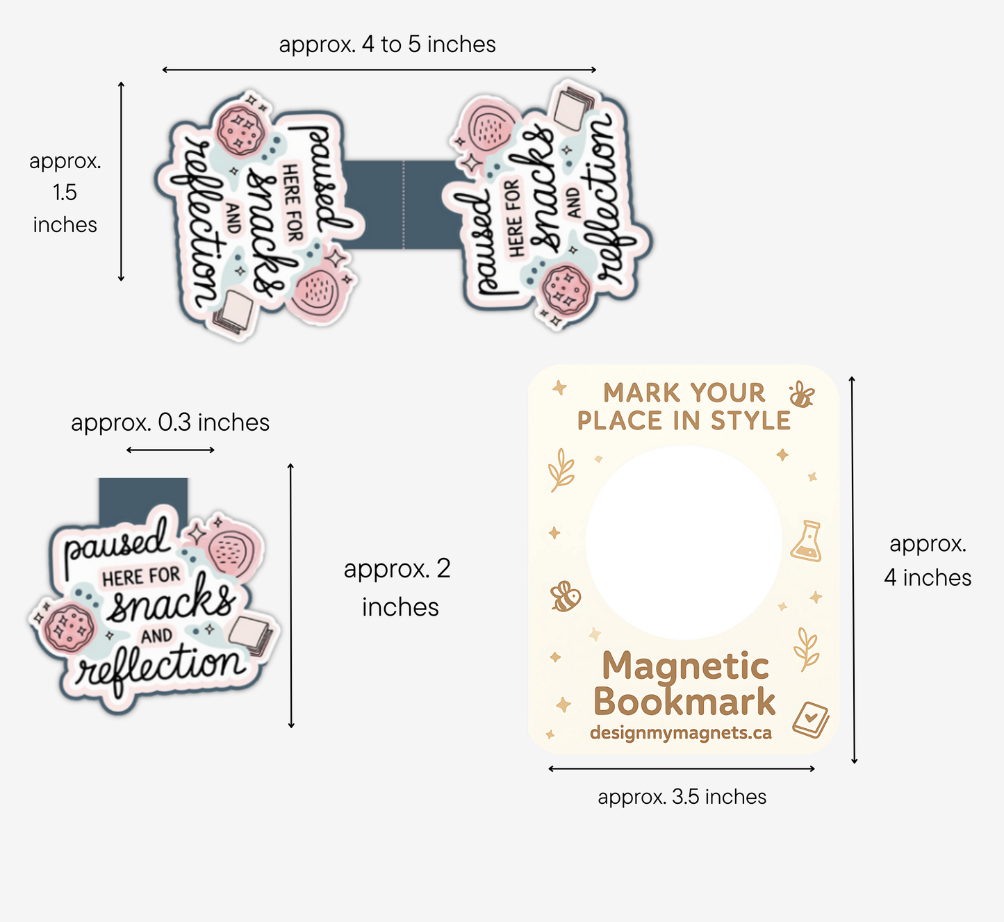 'Paused & Reflection' Magnetic Bookmark