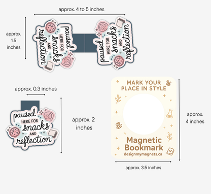 'Paused & Reflection' Magnetic Bookmark