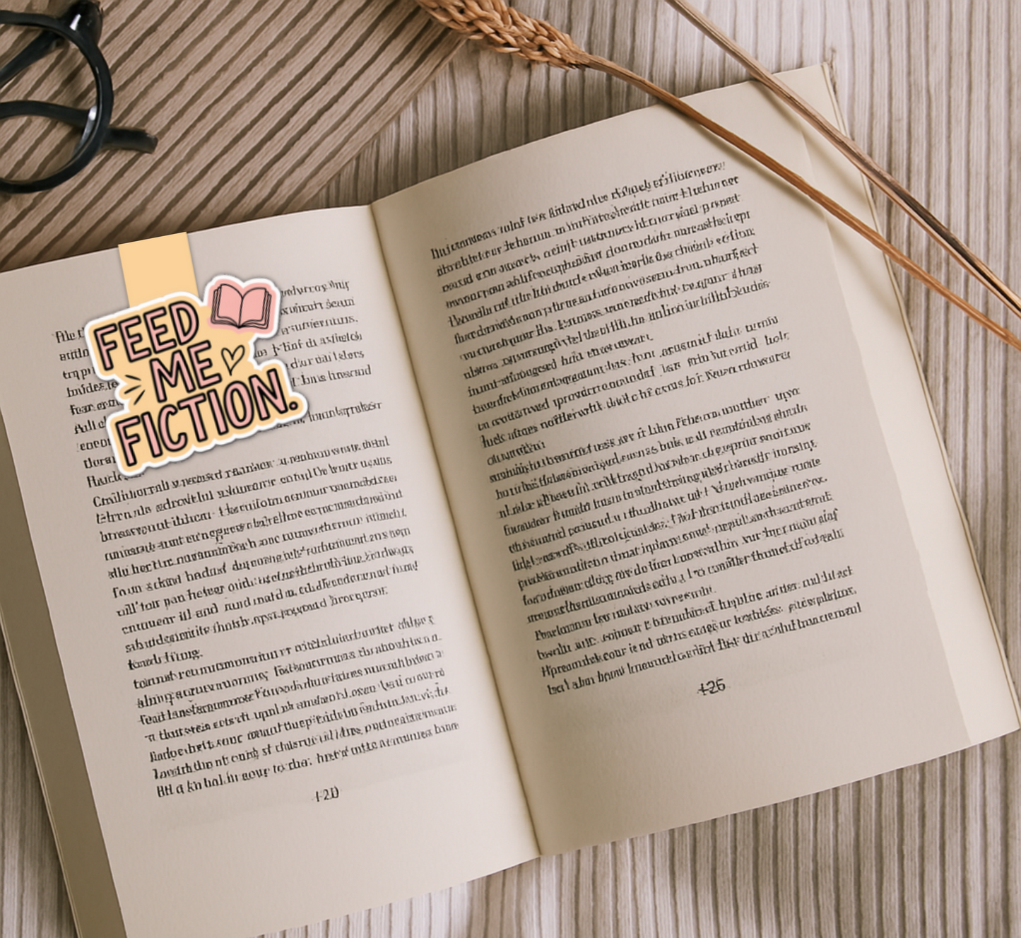 'Feed Me Fiction' Magnetic Bookmark | Fiction Bookmark