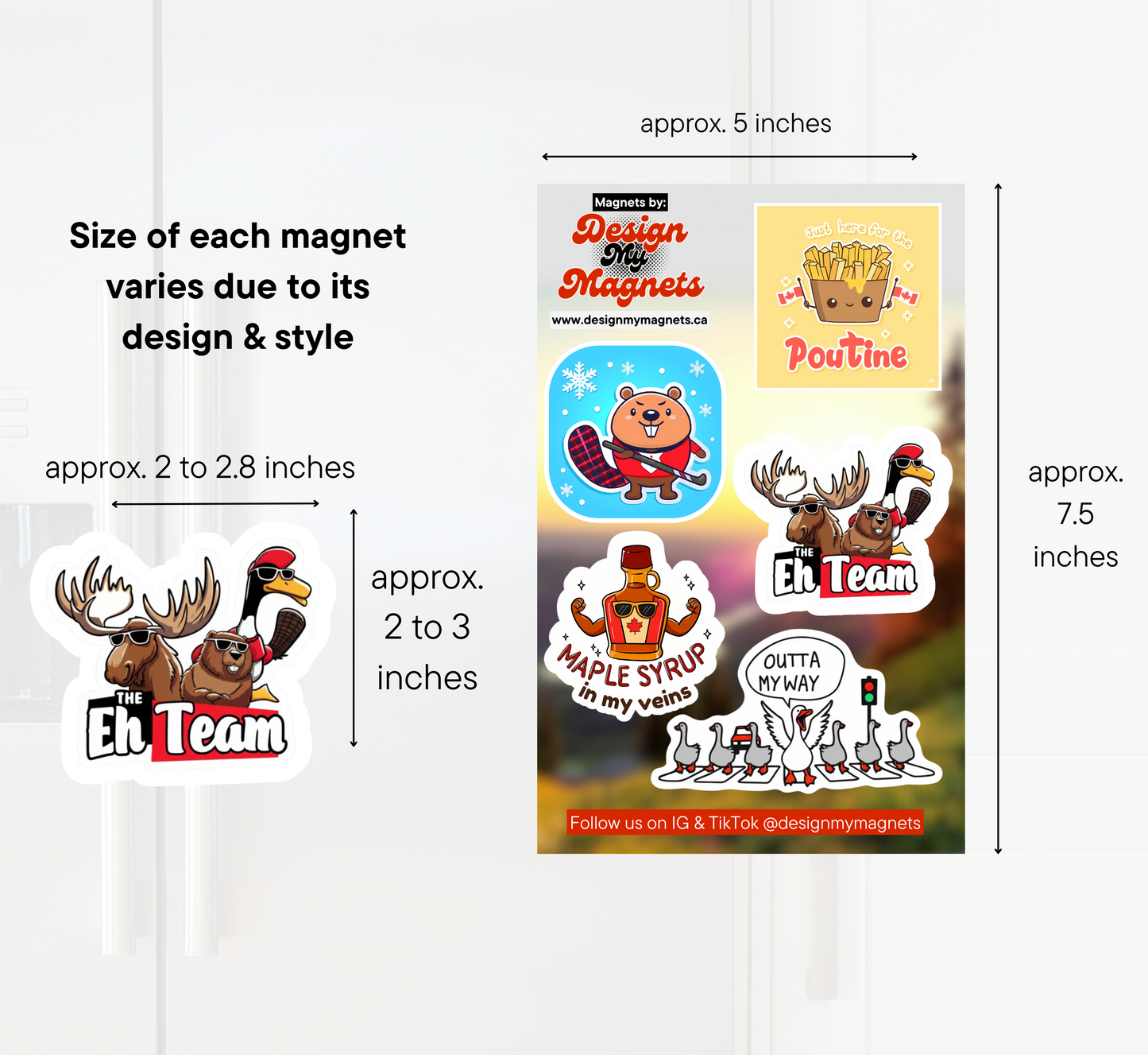 Here for the Poutine – Canadian Food Magnet Pack