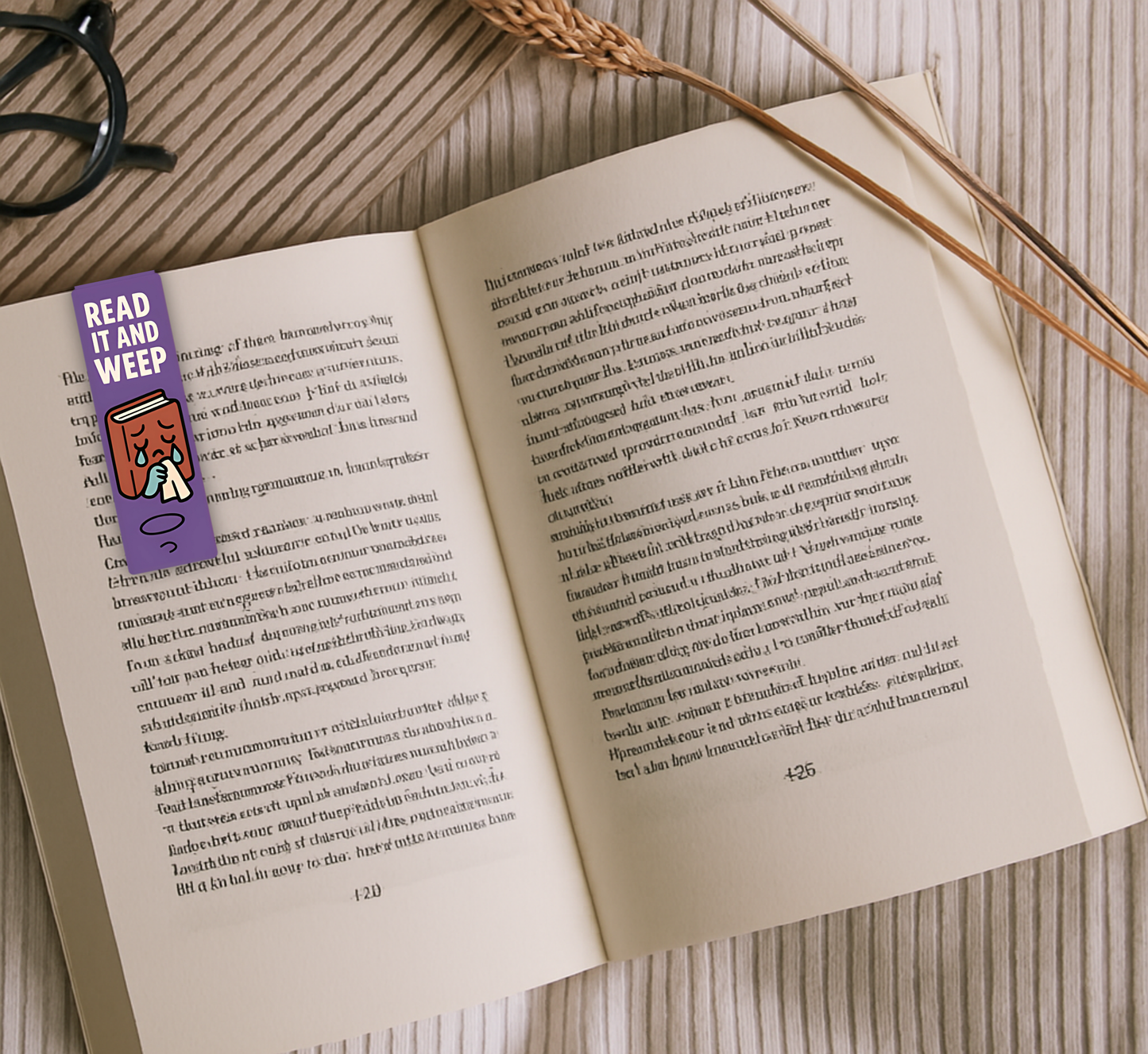 'Read & Weep' Magnetic Bookmark | Emotional Magnetic Bookmark