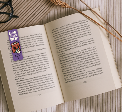 'Read & Weep' Magnetic Bookmark | Emotional Magnetic Bookmark
