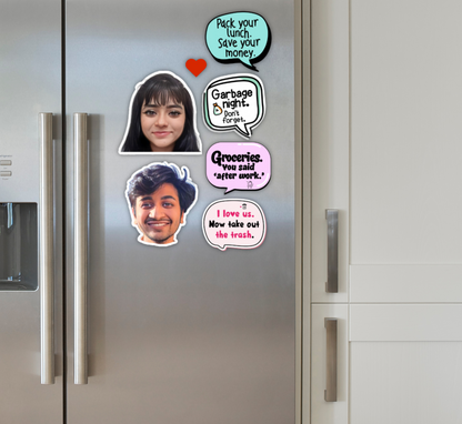 Reminder Bubble Magnet Set – Customizable Text & Photo Option