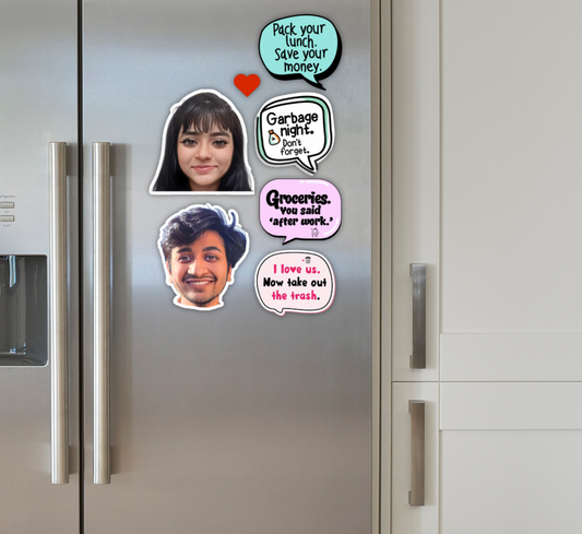 Reminder Bubble Magnet Set – Customizable Text & Photo Option
