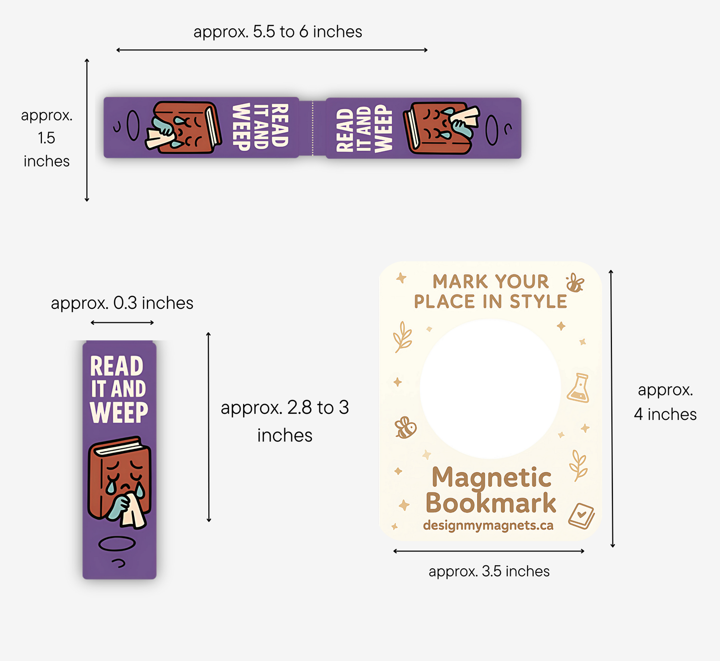 'Read & Weep' Magnetic Bookmark | Emotional Magnetic Bookmark