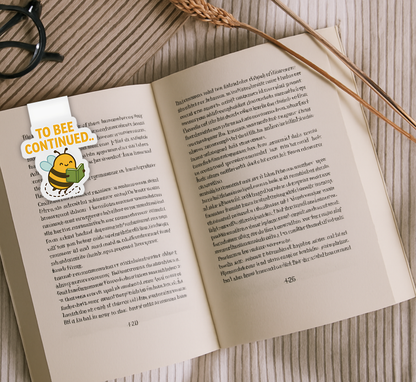 'To Bee Continued' Magnetic Bookmark | Cute Book Gift