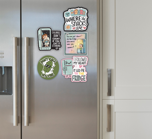 Where the Snacks Are – Funny Fridge Magnet Pack