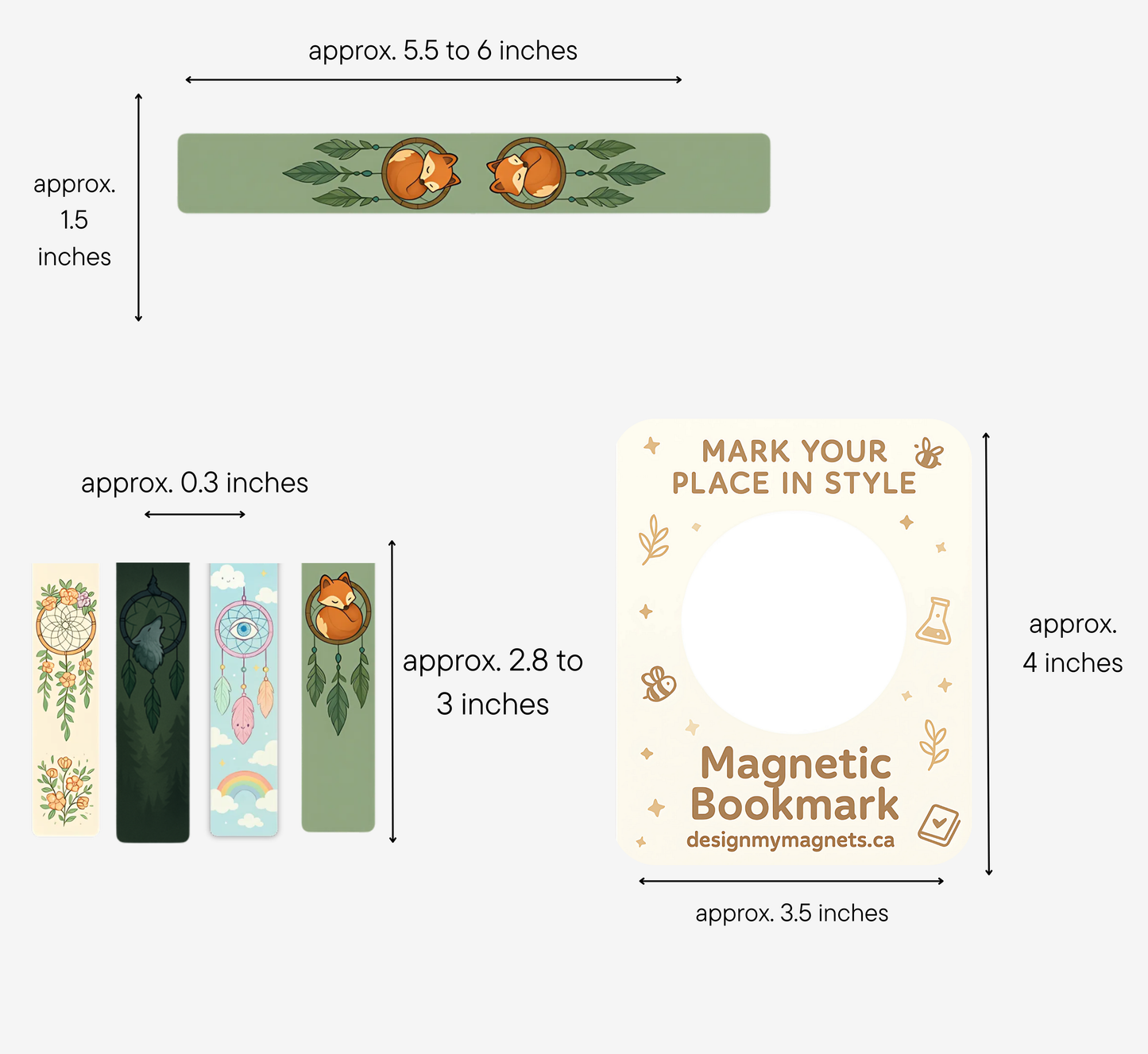 [Pack of 4] Dreamcatcher Magnetic Bookmark Collection