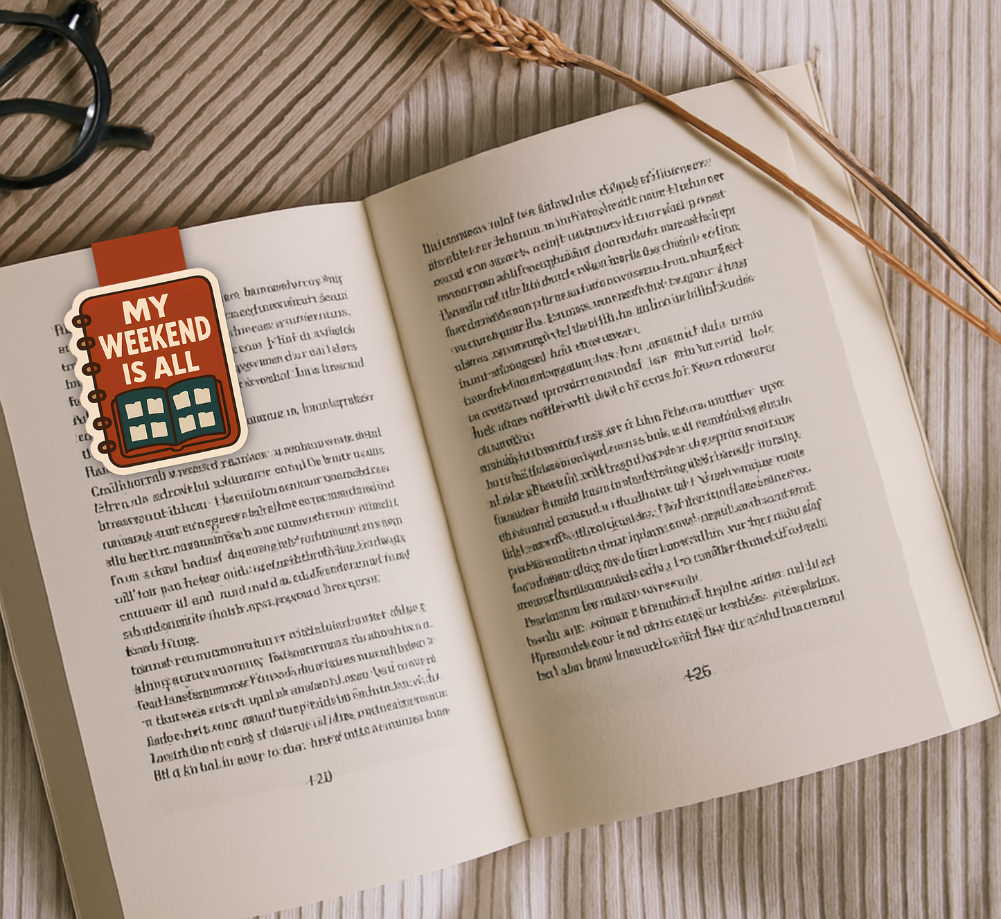 'Weekend Booked' Magnetic Bookmark | Magnetic Bookmark – Funny Gift for Readers