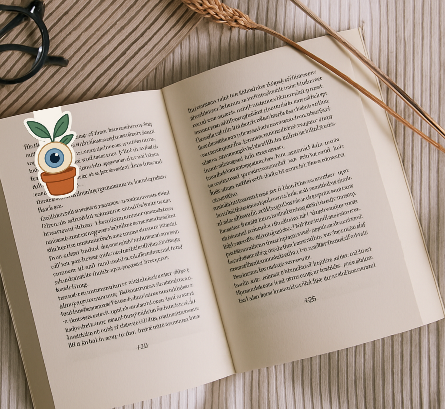 Evil Eye Plant Magnetic Bookmark | Gift for Readers and Plant Lovers