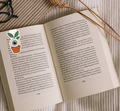 Evil Eye Plant Magnetic Bookmark | Gift for Readers and Plant Lovers