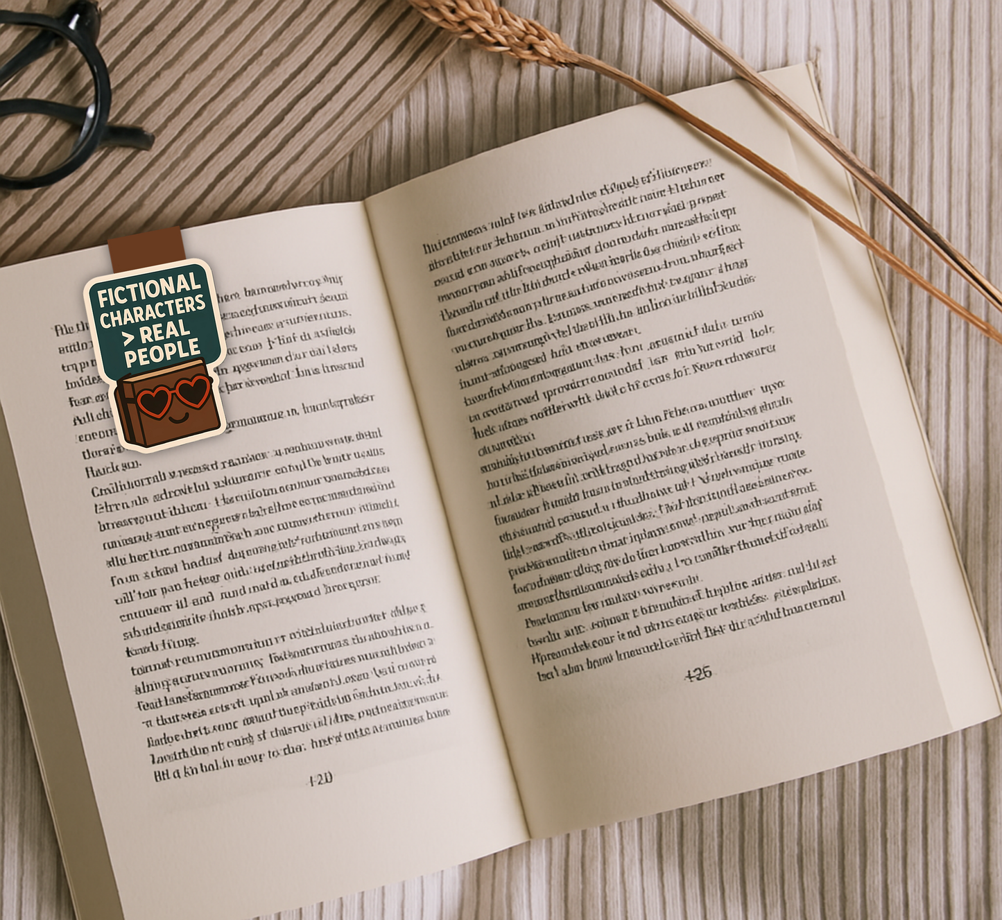 'Fictional Characters > Real People' Magnetic Bookmark