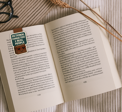 'Fictional Characters > Real People' Magnetic Bookmark