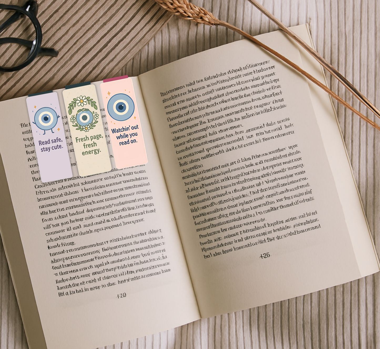 [Pack of 3] Evil Eye Magnetic Bookmark Set | Cute Bookish Gift for Readers & Bookworms