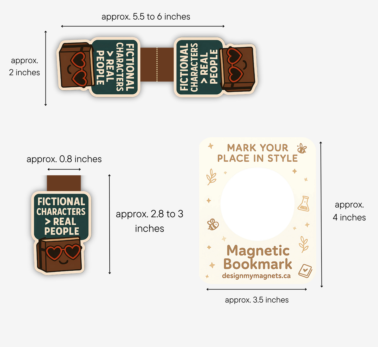 'Fictional Characters > Real People' Magnetic Bookmark