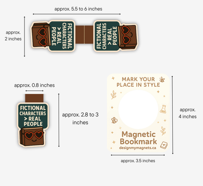 'Fictional Characters > Real People' Magnetic Bookmark