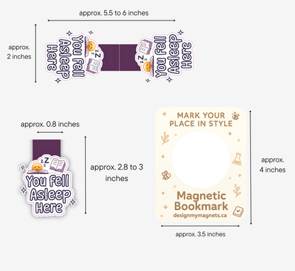 'Fell Asleep Here' Magnetic Bookmark | Relatable Bookmark