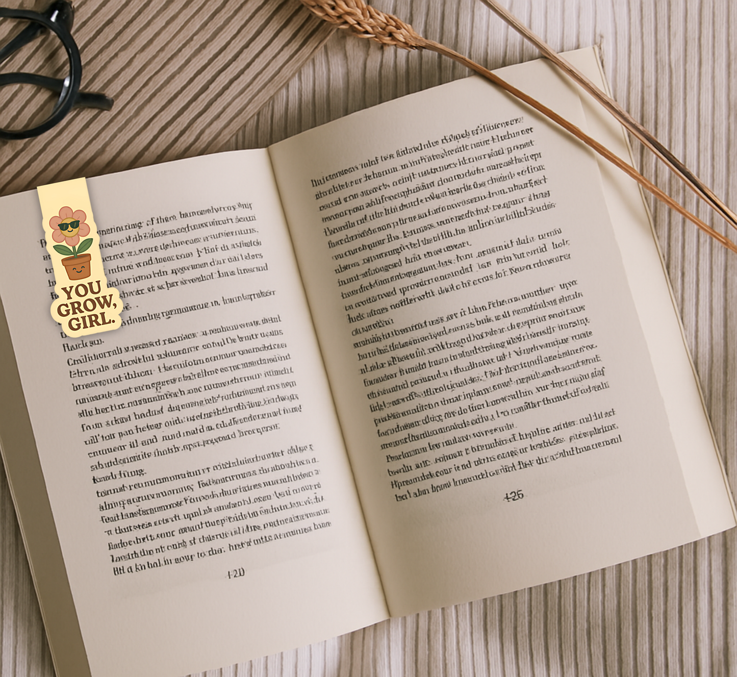'You Grow, Girl' Magnetic Bookmark | Encouraging Gift for Bookworms