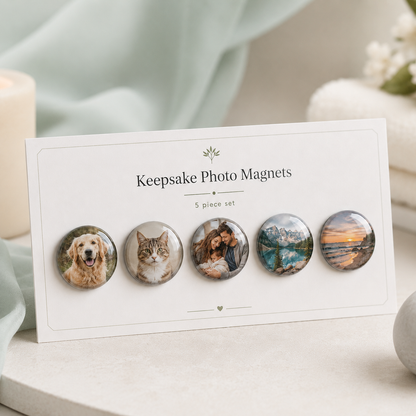 Custom Glass Photo Magnets | Glass Cabochon Fridge Magnets