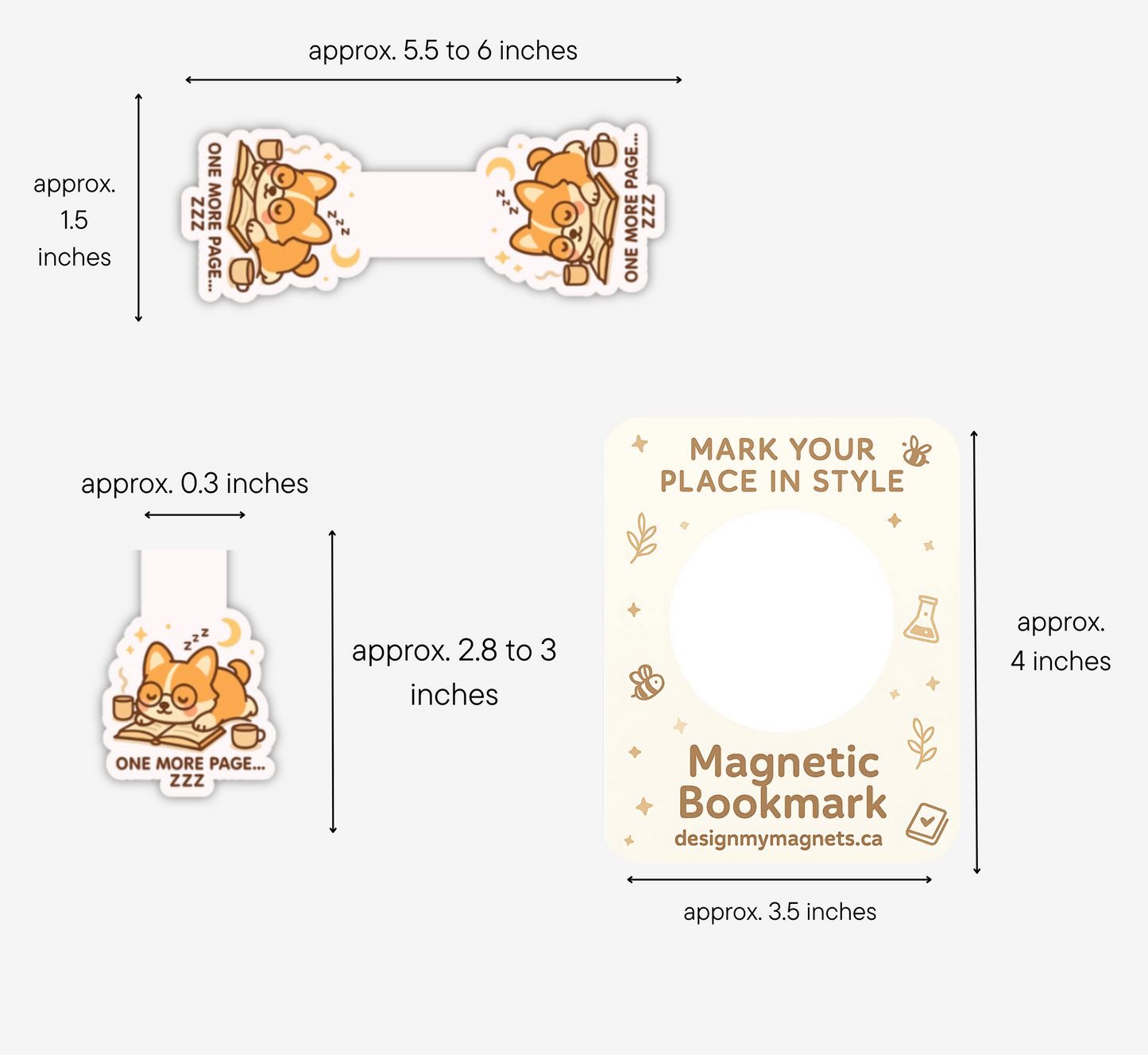 Sleepy Corgi Magnetic Bookmark | Funny Gift for Book Lovers