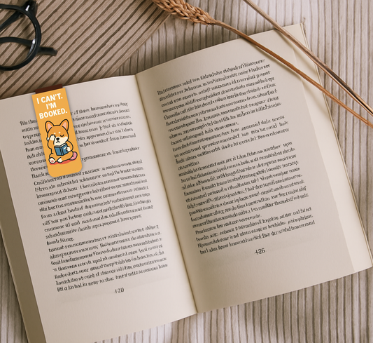 'I Can't I'm Booked' Corgi Magnetic Bookmark | Funny Magnetic Bookmark for Dog Lovers & Readers
