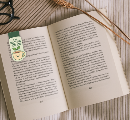'Rooting for You' Magnetic Bookmark | Plant-Themed Bookmark