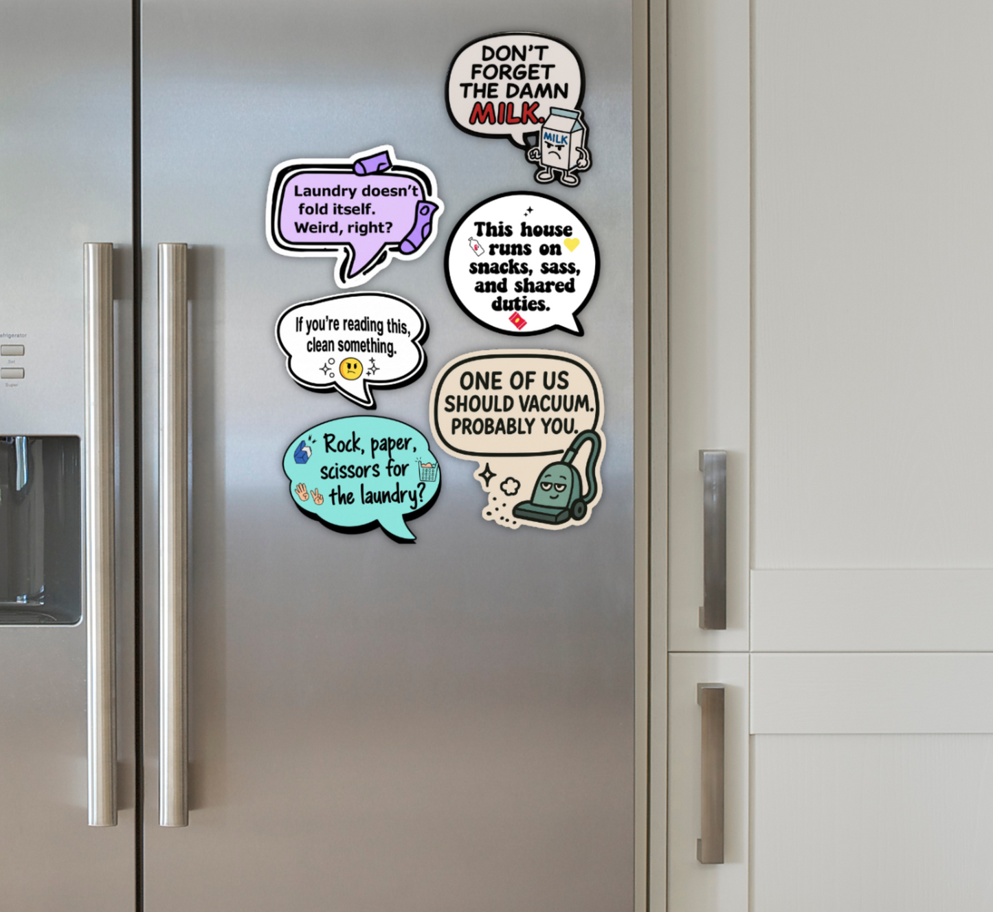 Reminder Bubble Magnet Set – Customizable Text & Photo Option