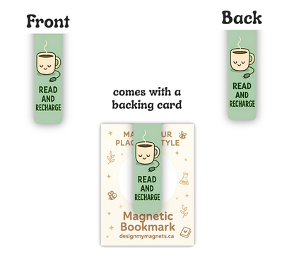 'Read & Recharge' Magnetic Bookmark | Cozy Reader Gift