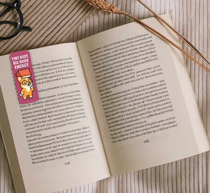 Corgi Book Energy Magnetic Bookmark | Funny Dog Bookmark