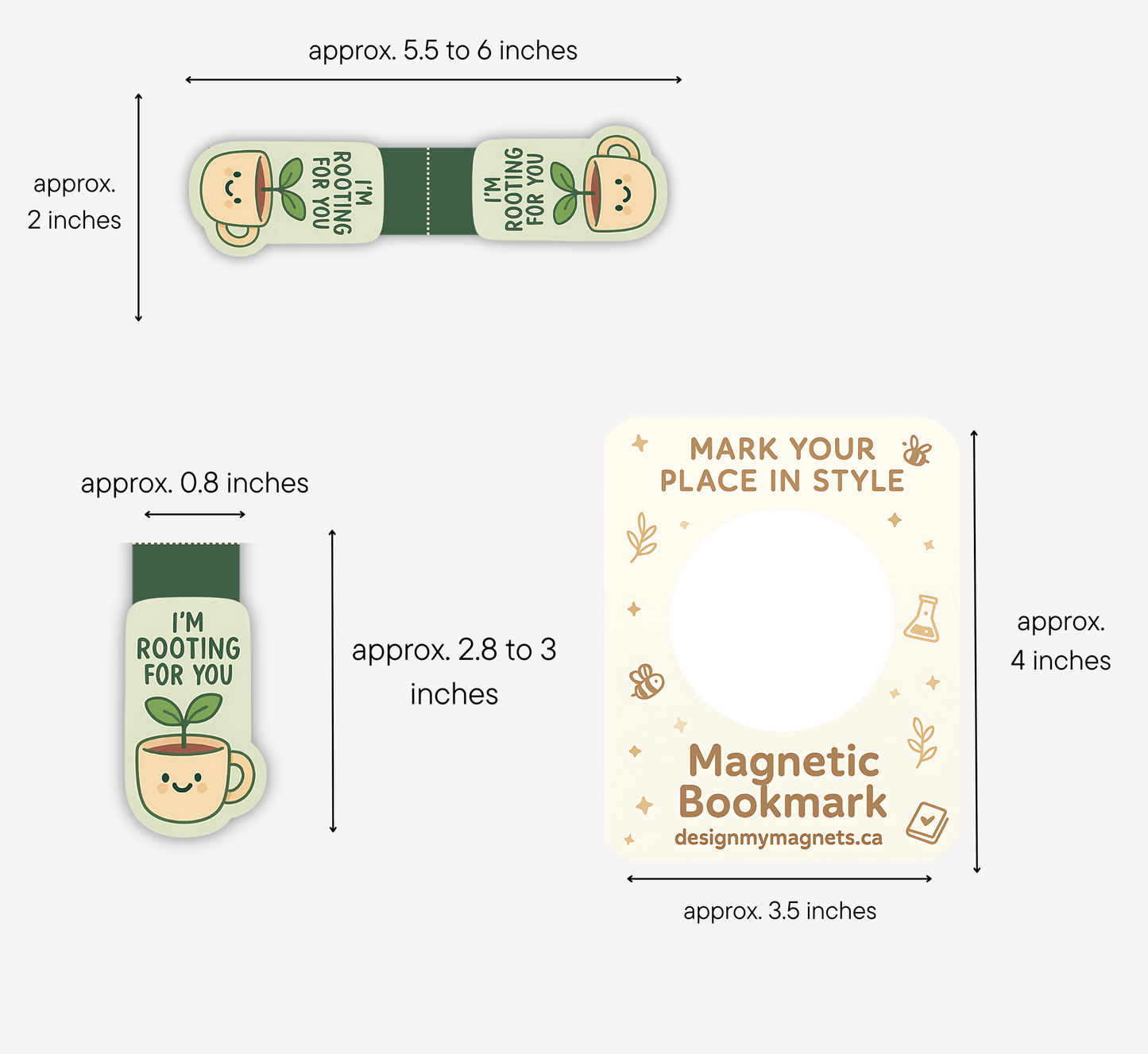 'Rooting for You' Magnetic Bookmark | Plant-Themed Bookmark