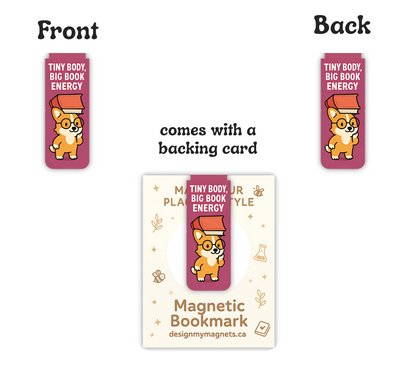 Corgi Book Energy Magnetic Bookmark | Funny Dog Bookmark